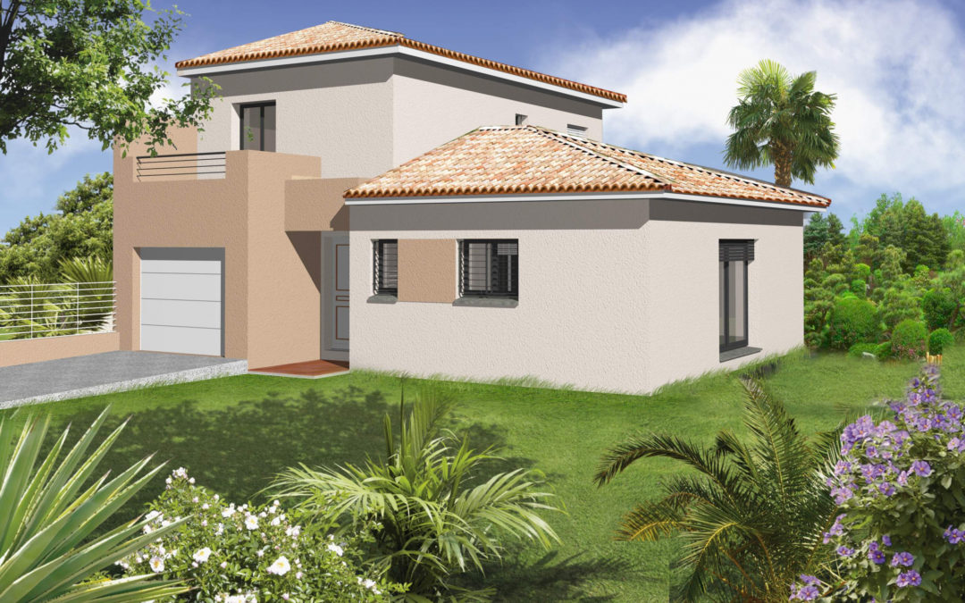 Villa R+1 de 105 m2 sur terrain de 239 m2 à Perpignan.