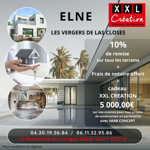 Villa de 90 m2 sur un terrain de 300 m2 à Elne.