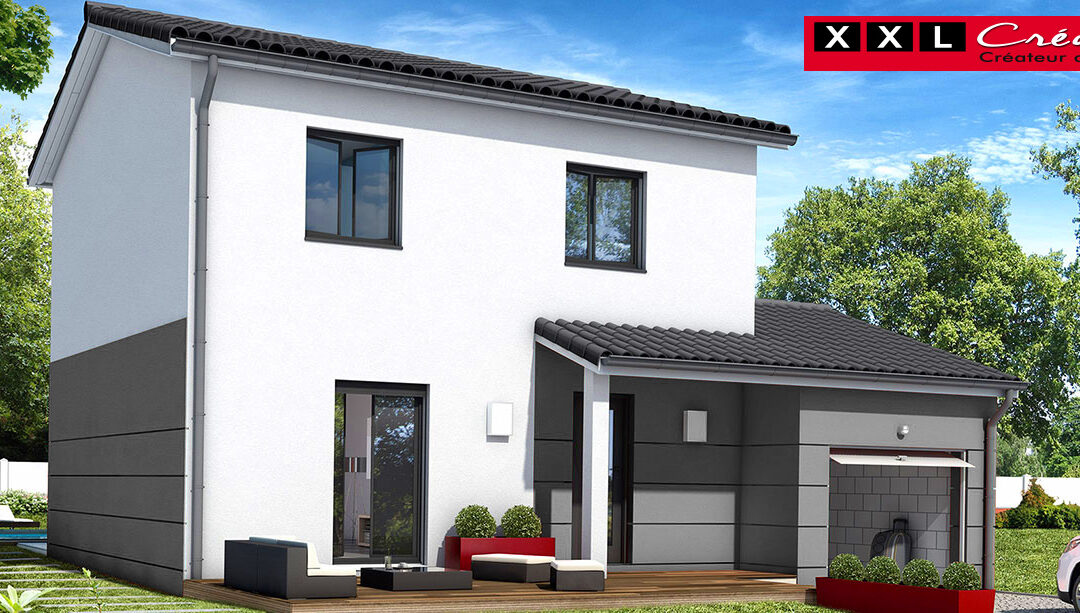 Villa R+1 de 80 m2 sur un terrain de 186 m2 à Fourques.