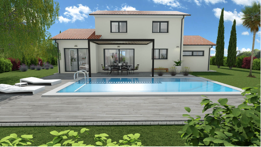 Villa R+1 de 130m2 sur un terrain de 412m2 à Laroque des Albères.