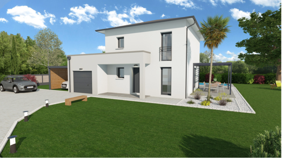 Villa R+1 de 130m2 sur un terrain de 570 m2 à Pollestres.